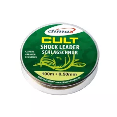   CLIMAX CULT CARP SHOCK LEADER 100m 0.50mm 35lb 15.5kg Camouflage