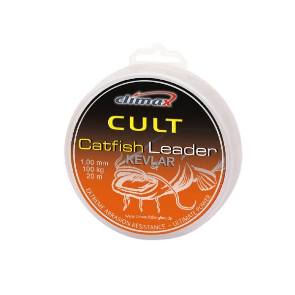 CLIMAX CULT CATFISH KEVLAR LEADER 20m 1.00mm 100kg Olive Green