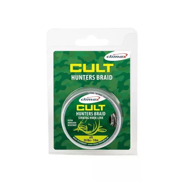 CLIMAX CULT CARP HUNTERSBRAID SINKING HOOKLINK 20m 45lb Dark Silt
