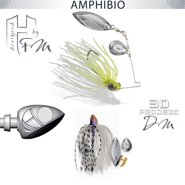 SPINNERBAIT AMPHIBIO TANDEM 1/4oz 7gr Ghost White