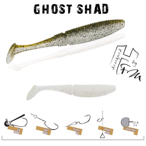 GHOST SHAD 5cm WHITE/SILVER