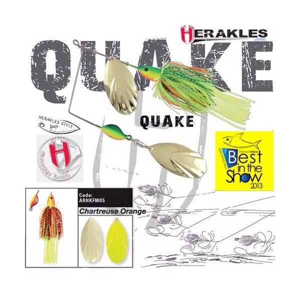 SPINNERBAIT QUAKE 1 1/2oz 42gr Chartreuse/Orange