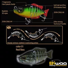 Biwaa SWIMBAIT SEVEN S4" 10cm 17gr 01 Real Bass