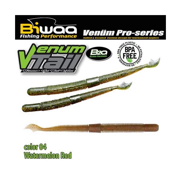 Biwaa VENUM TAIL 4" 10cm 04 Watermelon Red