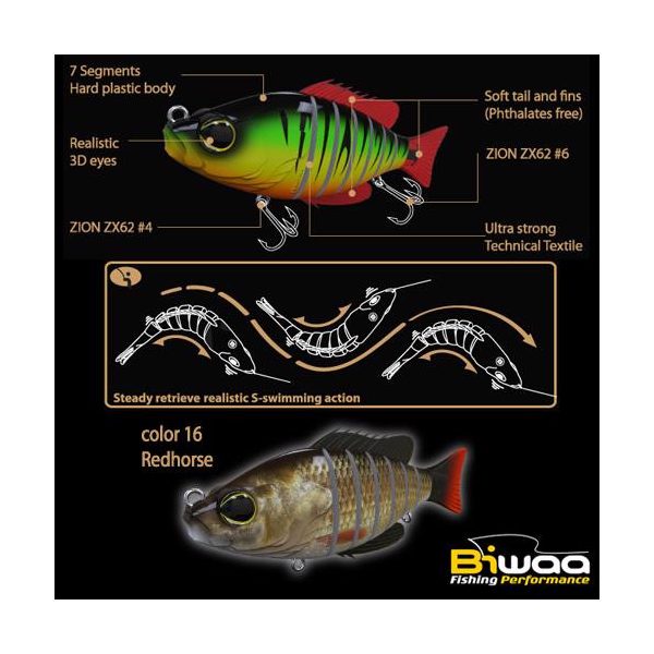 Biwaa SWIMBAIT SEVEN S4" 10cm 17gr 16 Redhorse