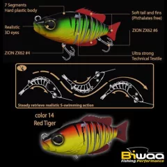 Biwaa SWIMBAIT SEVEN S5" 13cm 34gr 14 Red Tiger