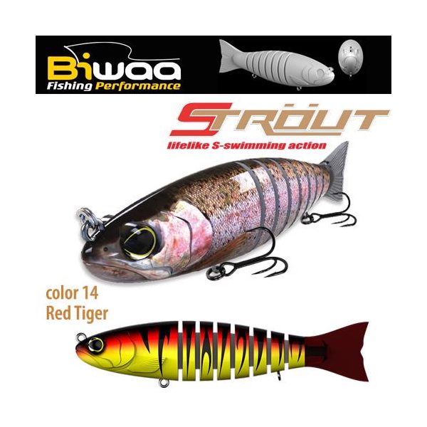 SWIMBAIT STROUT 5.5" 14cm 29gr 14 Red Tiger