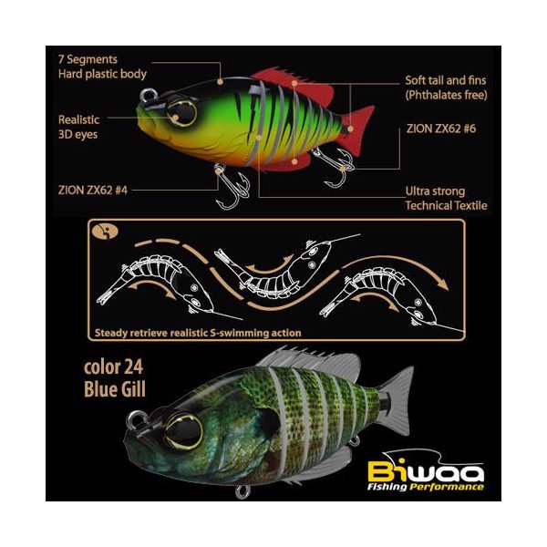 Biwaa SWIMBAIT SEVEN S4" 10cm 17gr 24 Blue Gill
