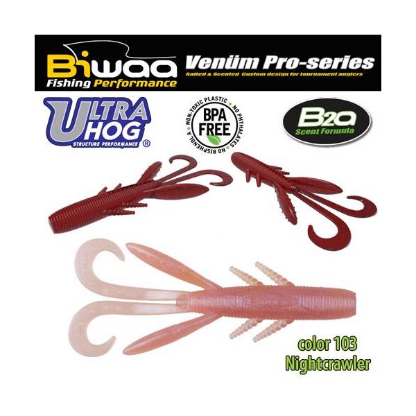 Biwaa ULTRA HOG 4" 10cm 103 Nightcrawler