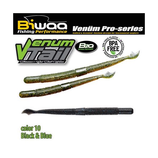 Biwaa VENUM TAIL 4" 10cm 10 Black & Blue