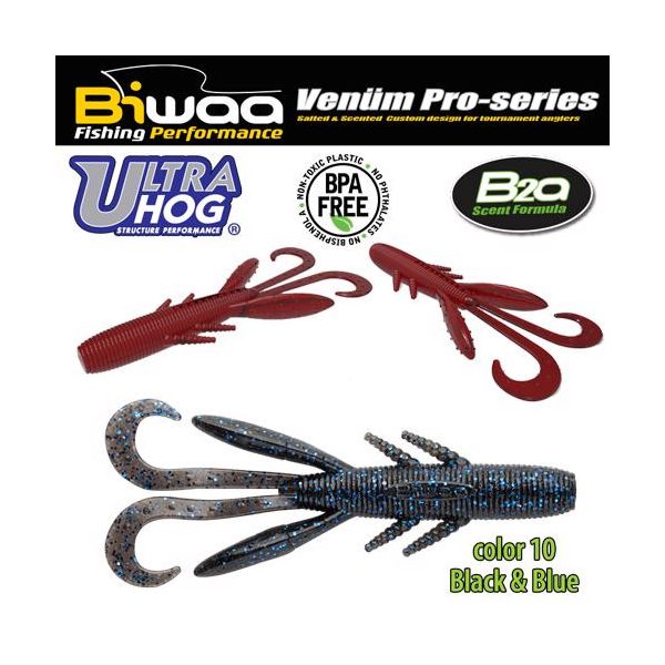 Biwaa ULTRA HOG 4" 10cm 10 Black & Blue