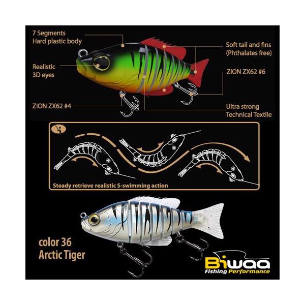 Biwaa SWIMBAIT SEVEN S4" 10cm 17gr 36 Arctic Tiger