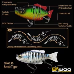 Biwaa SWIMBAIT SEVEN S5" 13cm 34gr 36 Arctic Tiger