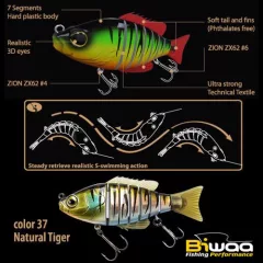 Biwaa SWIMBAIT SEVEN S5" 13cm 34gr 37 Natural Tiger