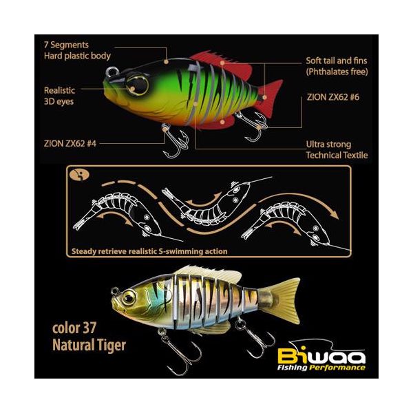 Biwaa SWIMBAIT SEVEN S6" 15cm 60gr 37 Natural Tiger