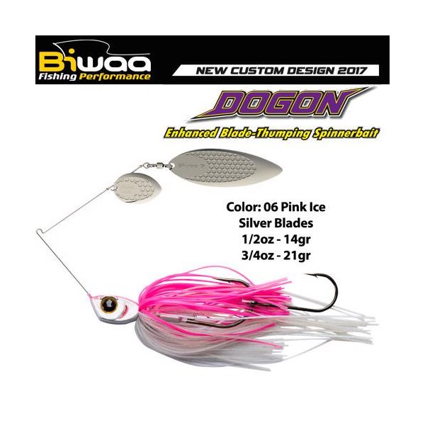 SPINNERBAIT DOGON 1/2oz 14gr 06 Pink Ice-Silver Blades