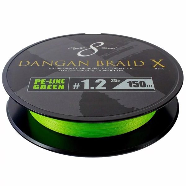 MAJOR CRAFT DANGAN BRAID X 8X 150m #0.6 12lb Fluo Green