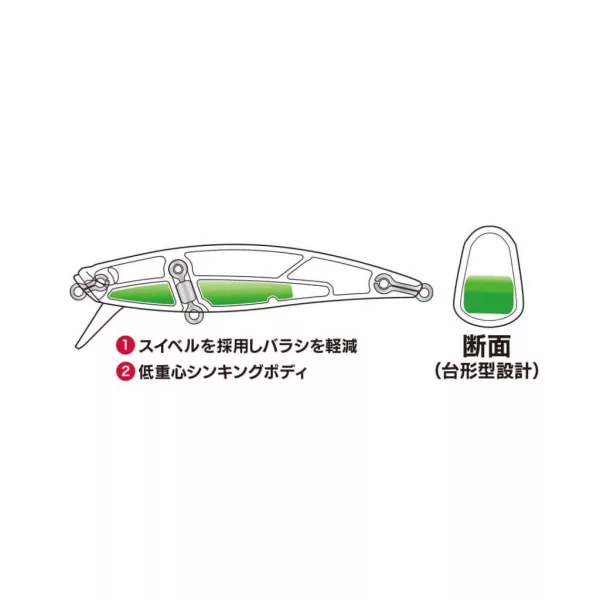 DUO SPEARHEAD RYUKI 71S 7.1cm 10gr ADA4068 Yamame Red Belly