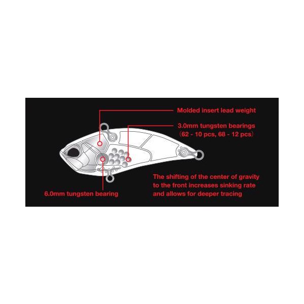 DUO REALIS VIBRATION 62 G-FIX 6.2cm 14.5gr CCC3354 Ghost Red Tiger