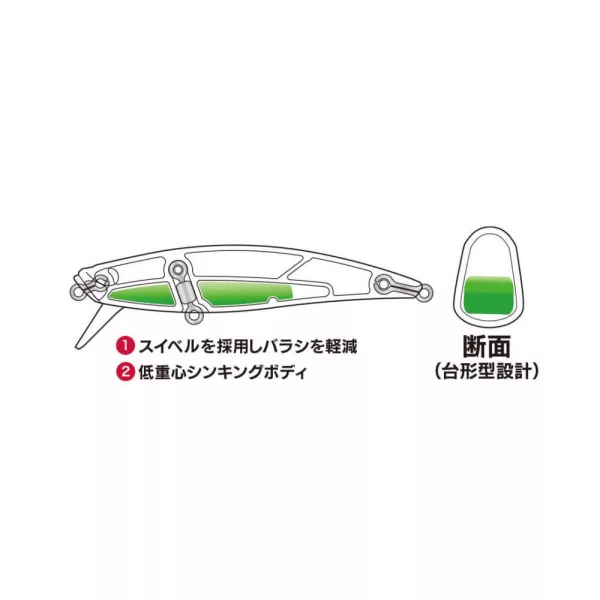 DUO SPEARHEAD RYUKI 71S 7.1cm 10gr ADA4093 UV Pink Chart Yamame OB