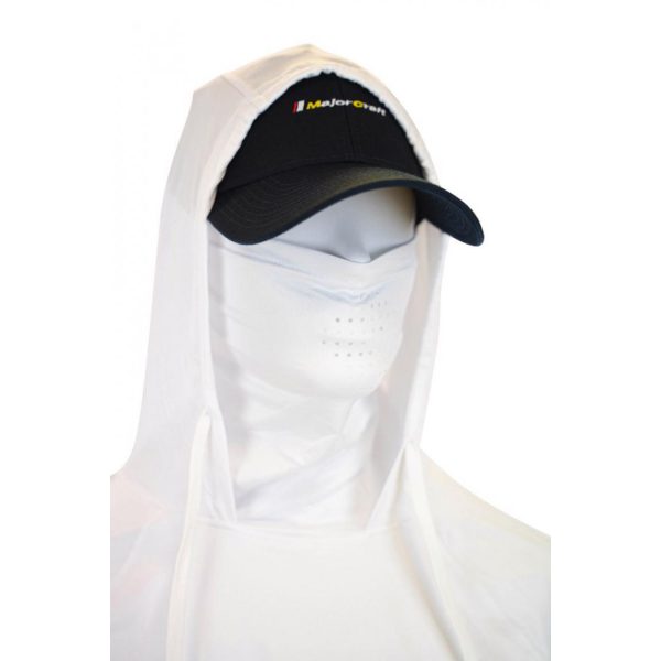 MAJOR CRAFT SUN PROTECTION HOODIE UV ÁLLÓ KAPUCNIS FELSŐ L White