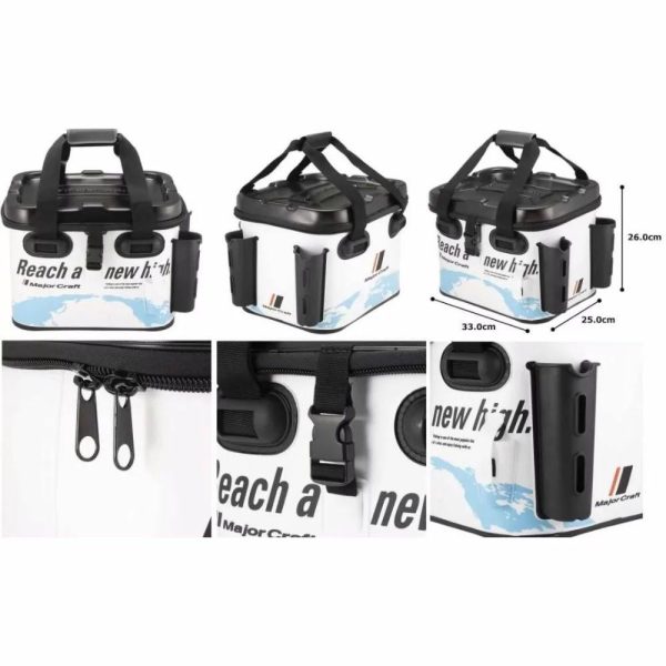 MAJOR CRAFT TACKLE BAG MTB-30 EVA PERGETŐ TÁSKA 33*26*25cm Ice White
