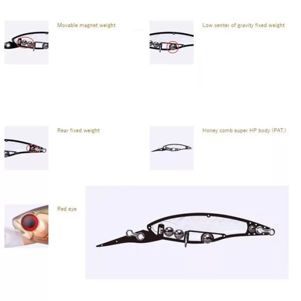 OSP HIGH CUT DR SUSPEND 60mm 5.6gr G01 Ghost Minnow