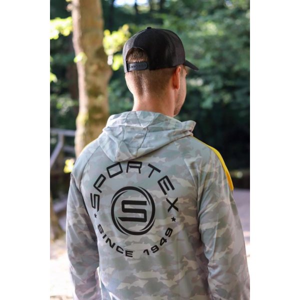 SPORTEX SOLAR UPF-50 UV ÁLLÓ KAPUCNIS FELSŐ M Yellow Grey Camou