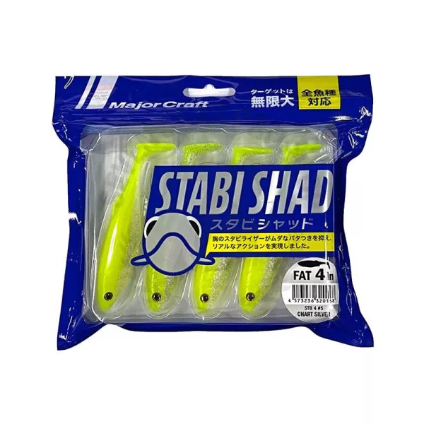 MAJOR CRAFT STABI SHAD FAT 5" 12.7cm 20.9gr #001 Red Gold
