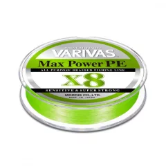   VARIVAS MAX POWER PE X8 150m #0.6 14.5lb 0.128mm Lime Green Fluo