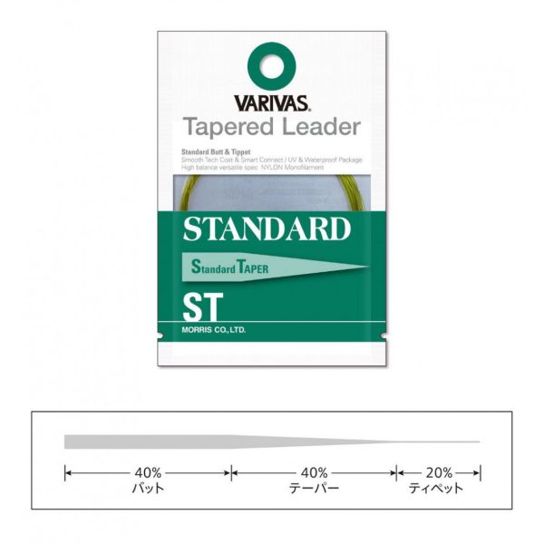 VARIVAS VÉKONYODÓ ELŐKE TAPERED LEADER STANDARD ST 6X 9ft 0.128mm-0.48mm