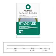   VARIVAS VÉKONYODÓ ELŐKE TAPERED LEADER STANDARD ST 7X 7.5ft 0.104mm-0.48mm
