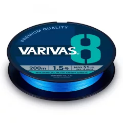   VARIVAS PE 8 BLUE EDITION 150m #0.6 0.128mm 13lb Fluo Ocean Blue