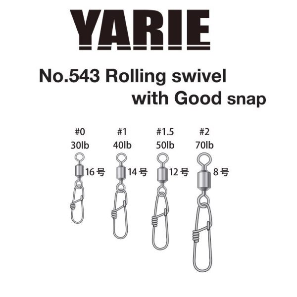 Yarie Jespa FORGÓKAPOCS YARIE 543 GOOD SNAP 40LB 1