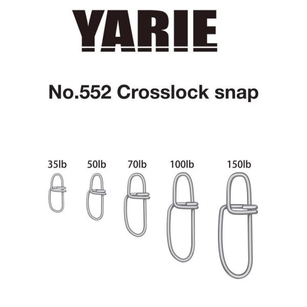 Yarie Jespa KAPOCS YARIE 552 CROSSLOCK SNAP 100LB