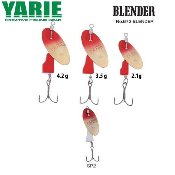 KÖRFORGÓ YARIE 672 BLENDER 2.1gr SP2 Red/White