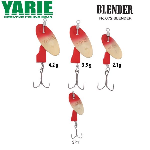 KÖRFORGÓ YARIE 672 BLENDER 3.5gr SP1 Red/Red