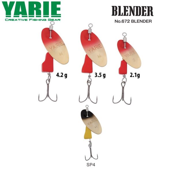 Yarie Jespa KÖRFORGÓ YARIE 672 BLENDER 4.2gr SP4 Black/Yellow