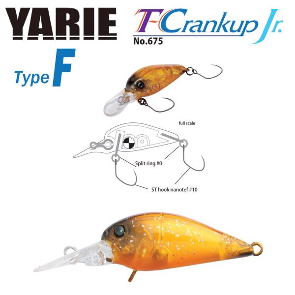 Yarie Jespa YARIE T-CRANKUP JR 675 TYPE F 2.8mm 1.8gr C19 YM Brown