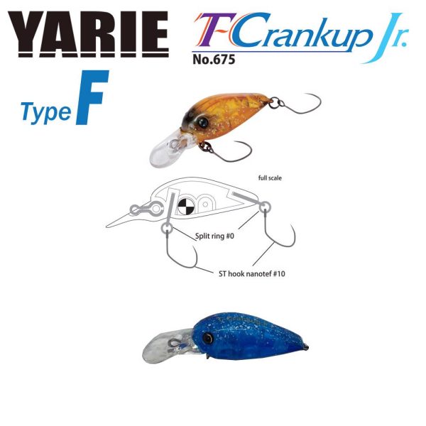 Yarie Jespa YARIE T-CRANKUP JR 675 TYPE F 2.8mm 1.8gr C32 IT Blue