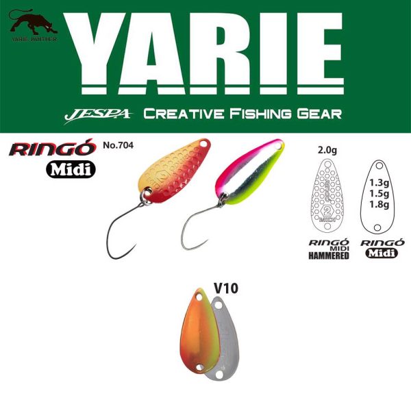 Yarie Jespa YARIE 704 RINGO MIDI HAMMERED 2.0gr V10 Mix Orange