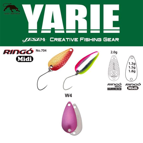 Yarie Jespa YARIE 704 RINGO MIDI HAMMERED 2.0gr W4 Norinori Pink