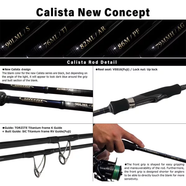 Yamaga Blanks CALISTA 86M/PF 2.573m 28gr Fuji Titanium Torzite