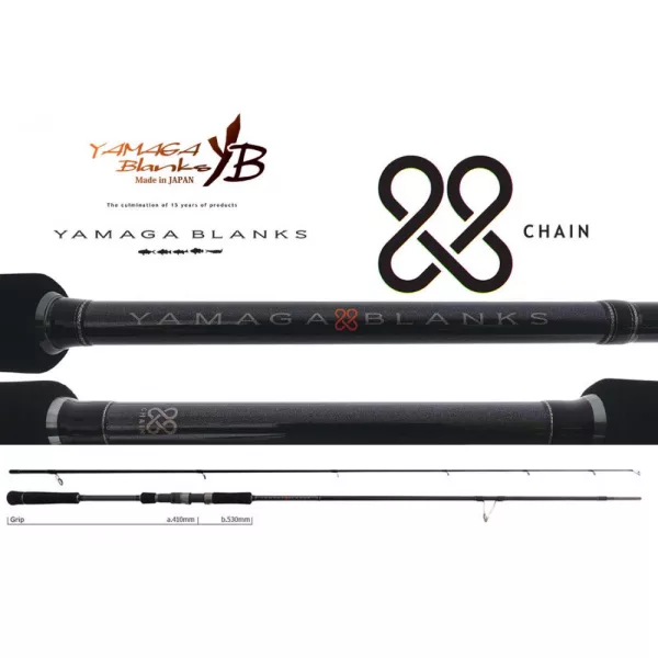 Yamaga Blanks 88 CHAIN 2.65m 8-40gr Fuji SIC-S Titanium