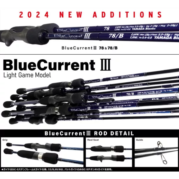Yamaga Blanks  BLUE CURRENT III 78 2.425m 2-15gr