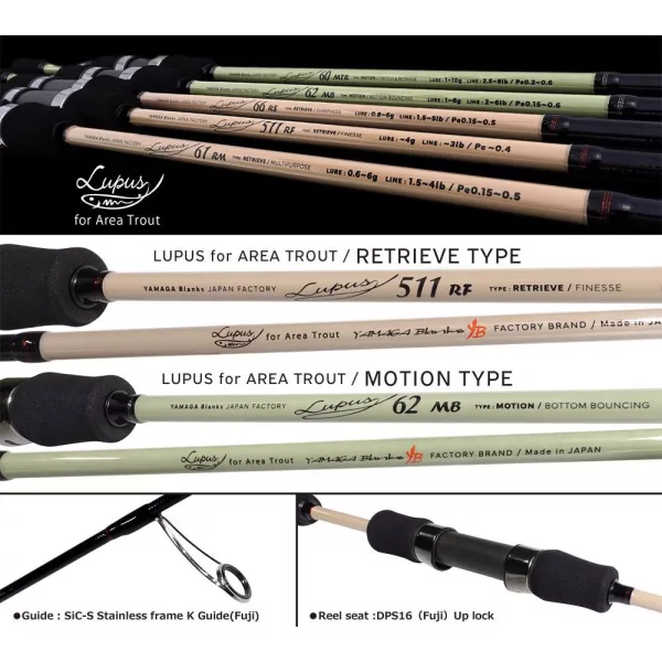Yamaga Blanks  LUPUS AREA 60MTR MOTION 1.83m 1-10gr