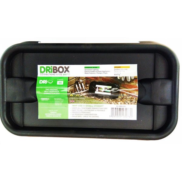 DRIBOX 200 fekete vízálló csatlakozó doboz