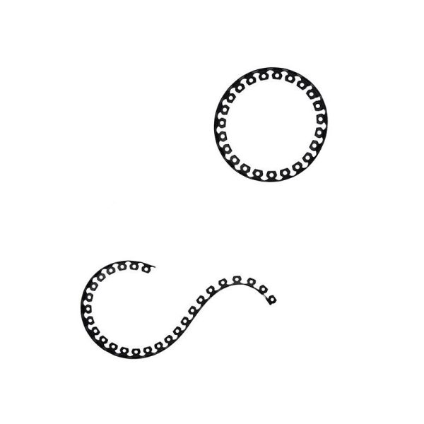 Kerti ágyásszegély szett flex fekete 3,8 cm x 10 m 20 db leszúrótüskével