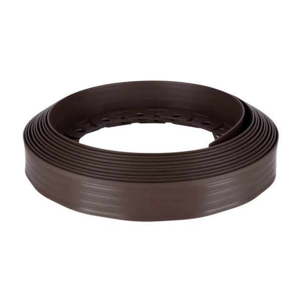 Kerti ágyásszegély szett flex barna 4 cm x 10 m 20 db leszúrótüskével