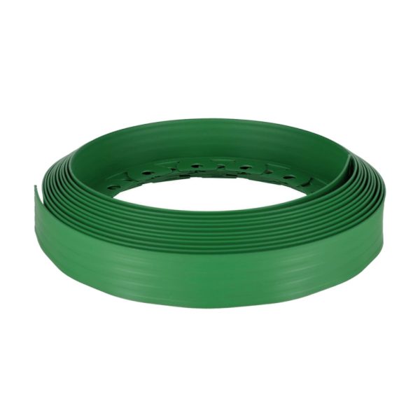 Kerti ágyásszegély szett flex zöld 4 cm x 10 m 20 db leszúrótüskével